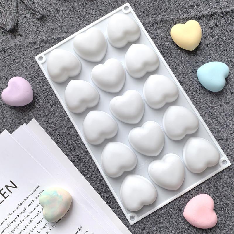 Heart Shaped Chocolate Silicone Baking Molds For French Dessert Mousse Pastry Fondant Candy Gummy Cake Decoration Bakeware Mold