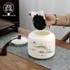 Qianyu Suet Jade Porcelain Ceramic Sealed Tea Caddy
