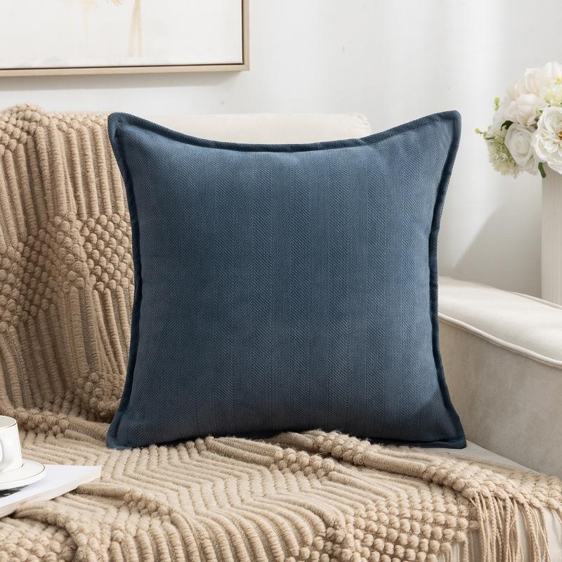 New Pillow Case Chenille Sofa Pillow Core-free Bedside Pillow Office Backrest Cushion Waist Pillow Case