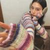 Japanese Y2k Turtleneck Sweater Vintage Rainbow Striped Pullover Korean Fashion Knitted Jumper Harajuku Grunge Knitwear