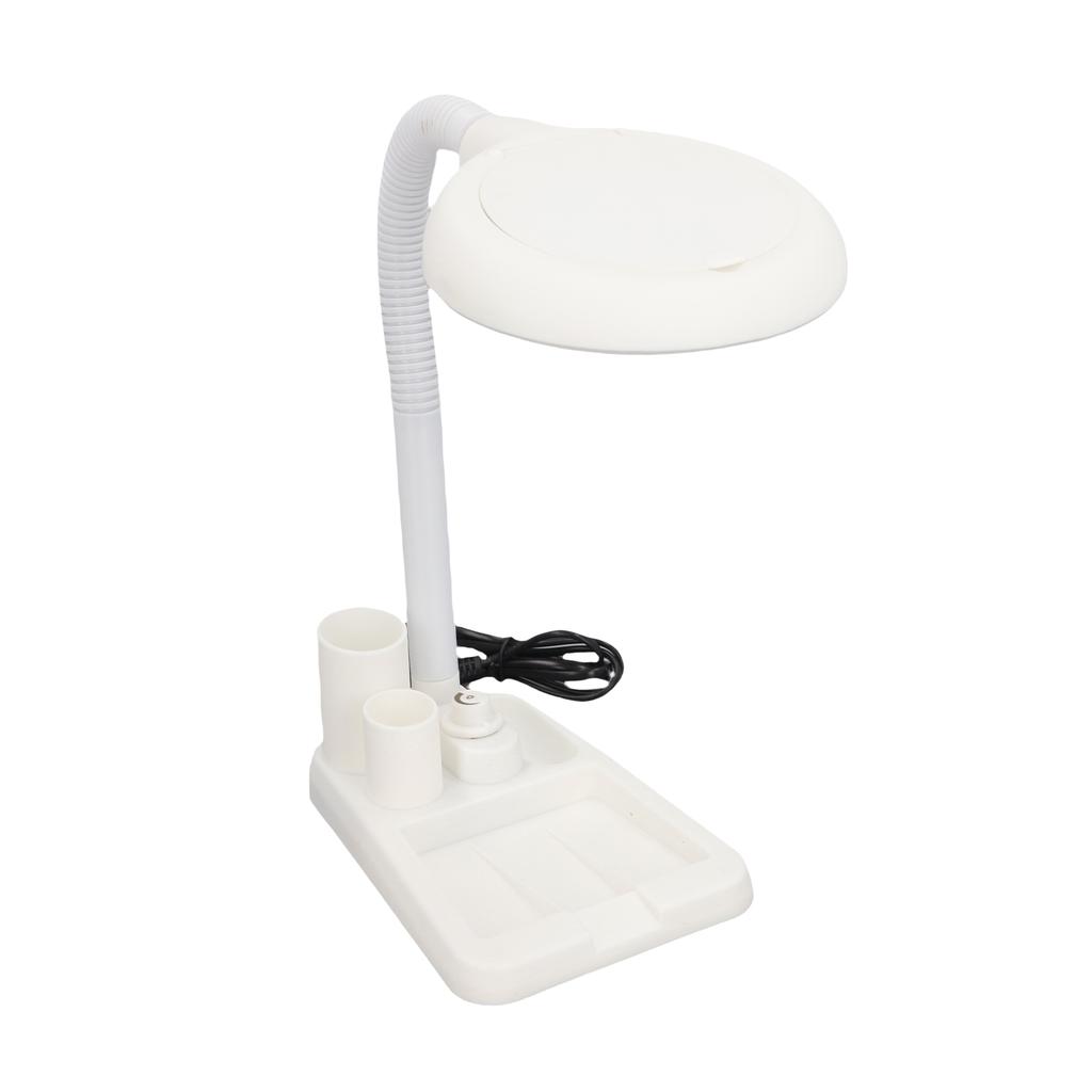 Magnifying Glass Table Lamp With 5X 10X Magnifier With 36 LED Lights White