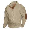 2024 Men's Trendy Slim Fit Jacquard Knit Sweatshirt - Autumn/Winter Stand-up Collar Long Sleeve for Running