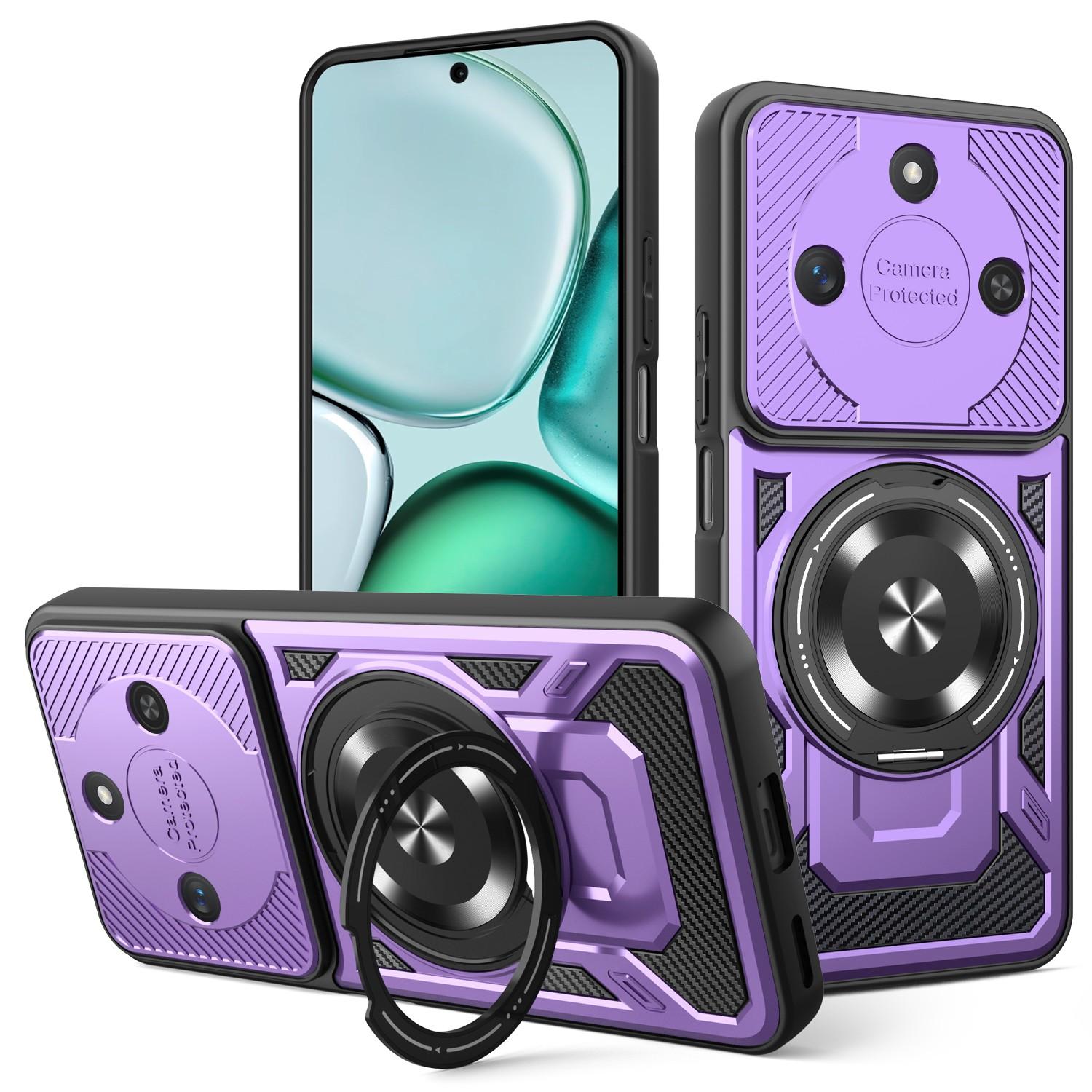 

For Honor X60 5G / X9c Smart 5G Magnetic Case Rotating Kickstand TPU + PC Phone Cover