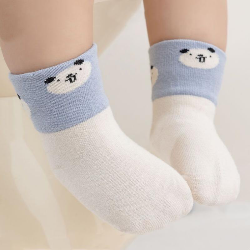 Baby Middle Tube Socks  Infant Cotton Cute Cartoon Baby Socks for Girls Boys Newborns Without Bones Loose Socks Spring Autumn