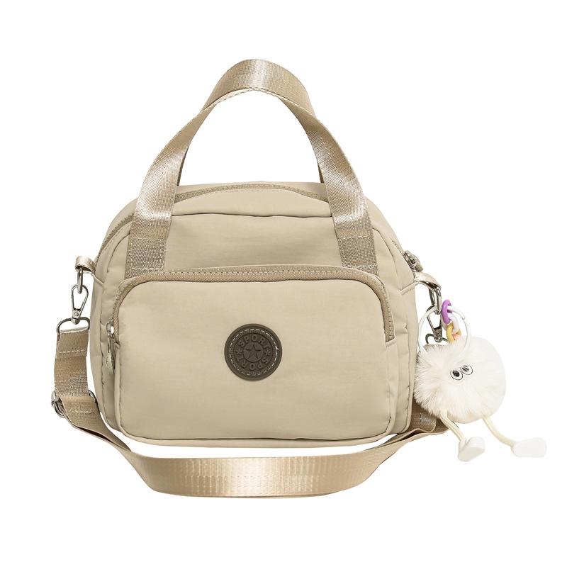 New versatile small square bag trendy women's shopping handbag lightweight anti-splashing nylon bag casual messenger bag