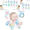Soft Silicone Teether Handbell For Newborns Bpa-free, Boilable Soothing Toy
