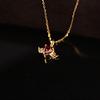 S925 Sterling Silver Heart-Shaped Necklace for Women - Clavicle Chain with Japanese Light Luxury Little Angel Pendant.