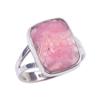 Přírodní drahokam rodochrozit, masivní stříbrný prsten 925, velikost S.6.5 y2u07