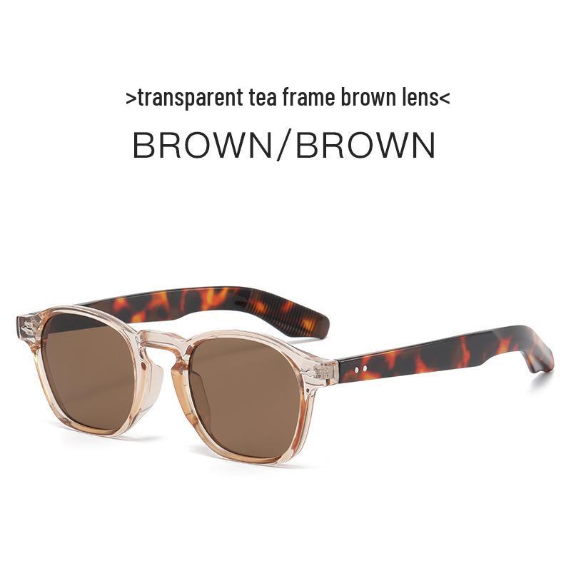 Trendy Women's Retro Round Frame Anti-UV Sunglasses