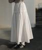 Dehebe Ruffle Long Skirt [Ivory]