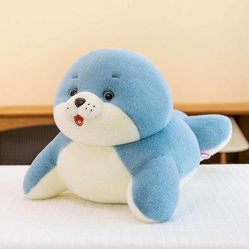 

Мягкая акула Большое животное Морское животное Морская черепаха Тюлень Ребенок Спит Диванная подушка 28cm светло-синий