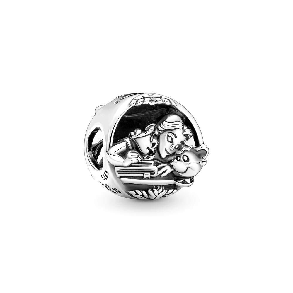 

New Beast Princess Belle and Rose Collection 925 Sterling Silver Bead Bracelet Pendant DIY Jewelry Making Gift