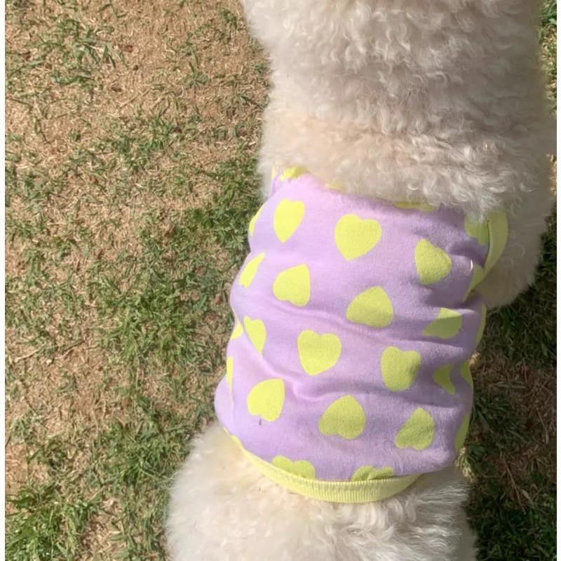 Korean Version of Summer Dog Two-legged Love Full of Colorful Small Suspenders Cat Hairless Cat Teddy Bear Pet Clothes