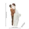Wedding Cake Topper HandPainted Bride and Groom Figurine Textured for Engagement