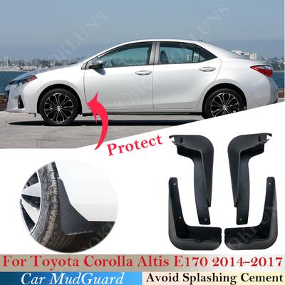 4 buc Apărătoare de noroi pentru Toyota Corolla Altis E170 2014 ~ 2017 Apărătoare de noroi Apărător de noroi Apărător de noroi Splash Apărător de noroi Auto Styline față