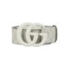GUCCI GG Marmont Canvas Leather Belts Women's Ecru Width 4cm (Unisex) Leather Belts 400593 FAA6B 8047