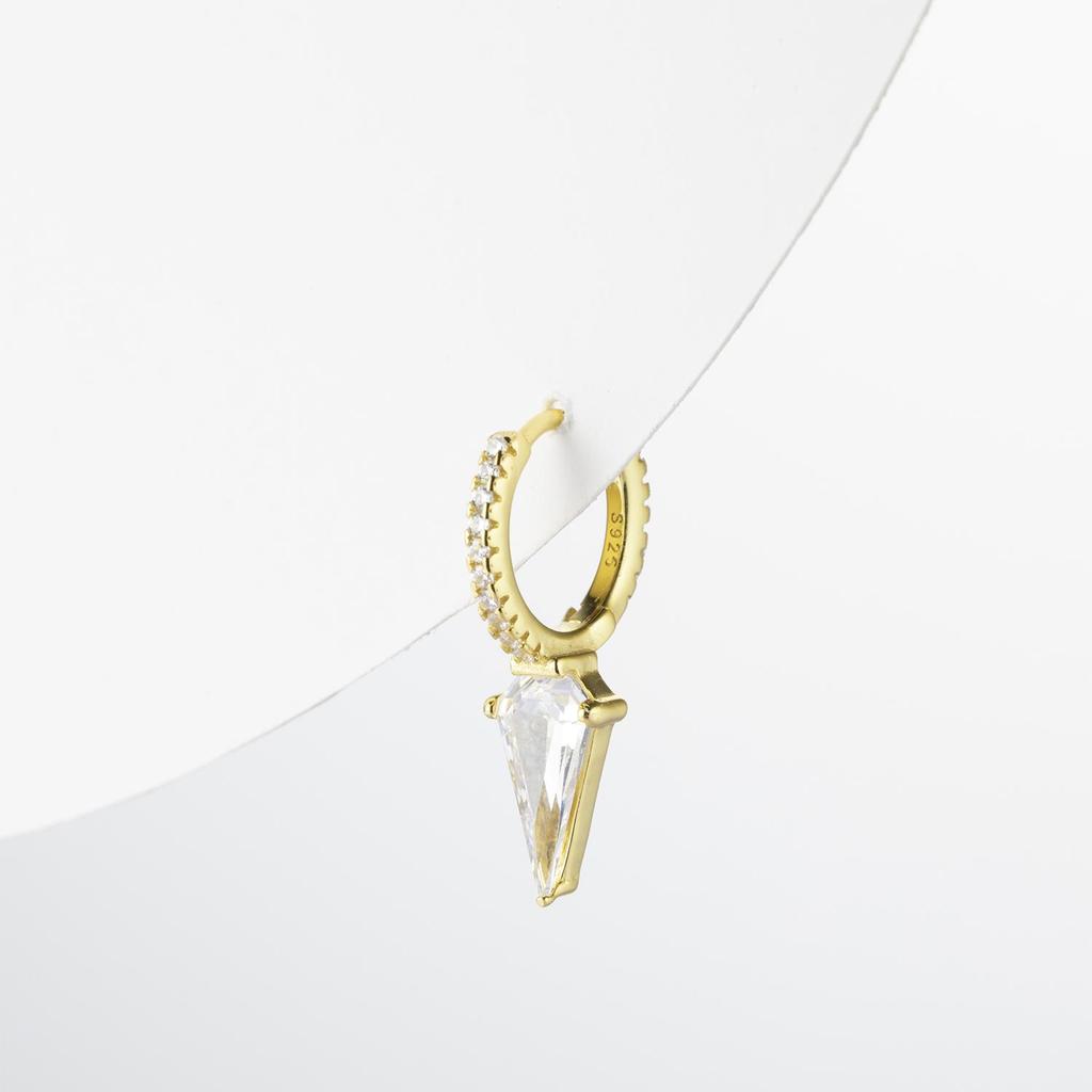 ANDYWEN Cercei lungi triunghiulari cu țepi din argint sterling 925 pentru femei, cercuri, piercing, pendientes, clipsuri, bijuterii