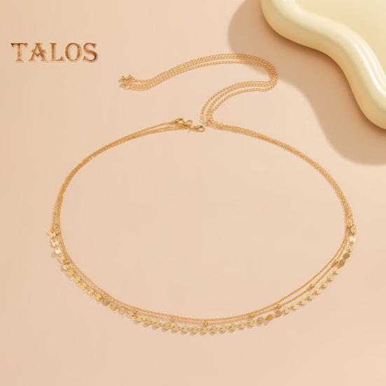 Kvinners midjekjede dobbeltlags paljett justerbar lengde uthulet magedansopptreden midjesmykker fester festivaler nattklubb kroppskjede