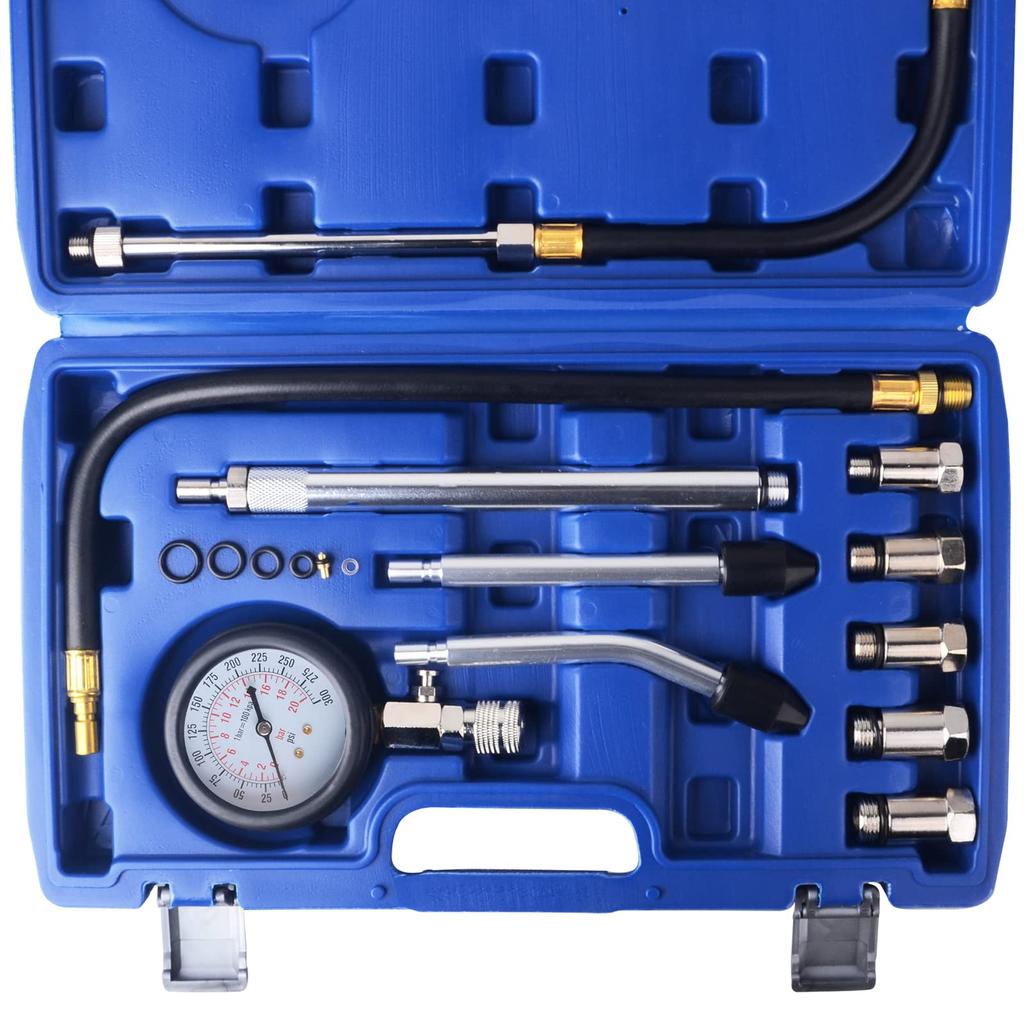 DAYUAN Gasoline Engine Compression Gauge 300 PSI Engine Compression Pressure Gauge Pressure Measuring Instrument for Cars and Motorcycles Compression