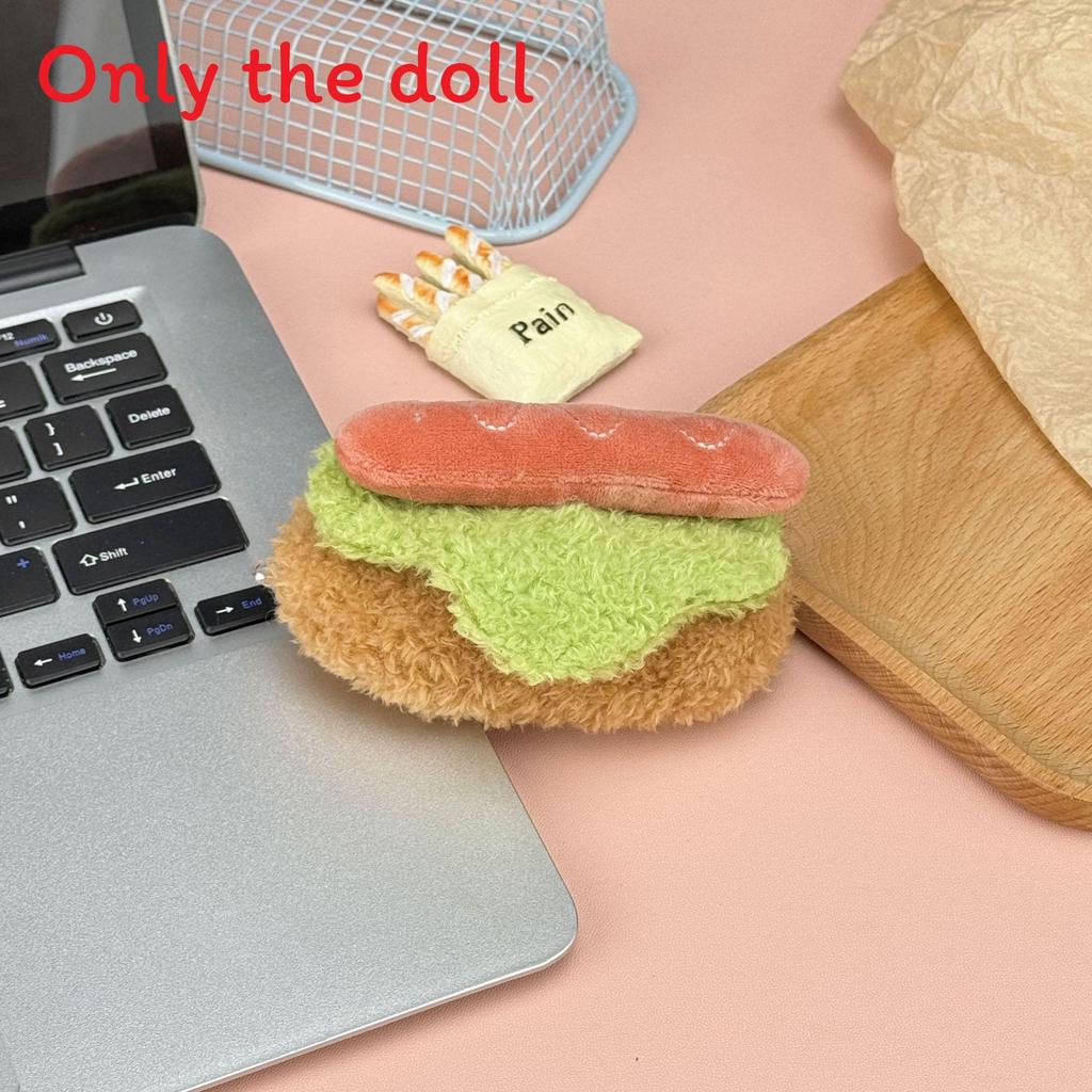 Cake Cute Cherry Burger Three Names Hot Dog Plush Toy Pendant For Bag Decor