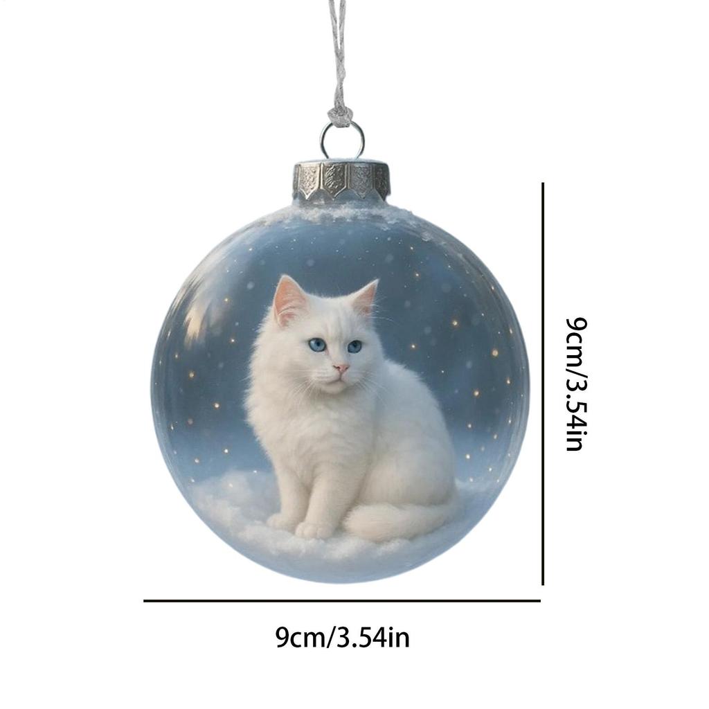 Christmas Tree Ball Ornaments 3D Cat Ball Holiday Decoration Christmas Tree Decorations For Home Decorators Festival Planners