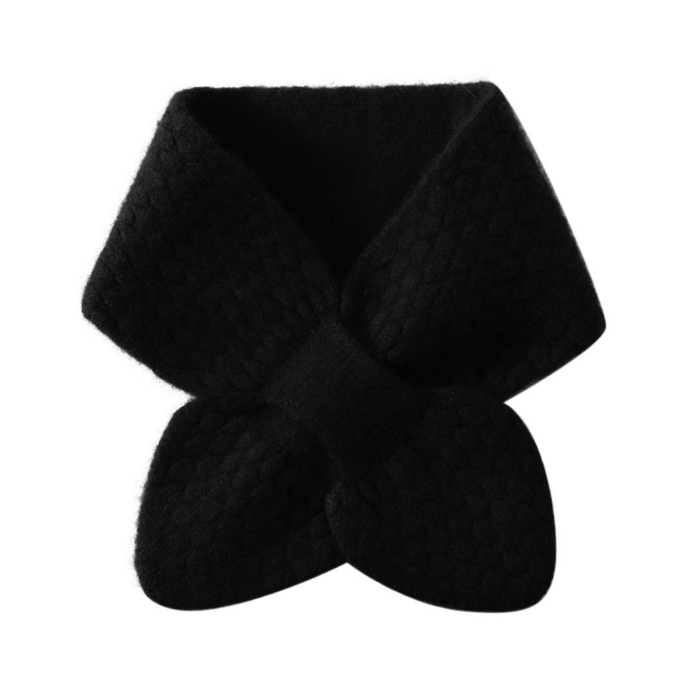 Thickening Cross Knitted Scarf Bib Snood Cowl Tube Thermal Neck Warmer Scarf  Winter