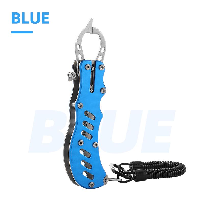 Hand Grip Portable Stainless Steel Fishing Grip Hook Lip Gripper Fish Grip Hook Fishing Tackle Tool Nose Pliers Tackle Box Angling Gear Equipment