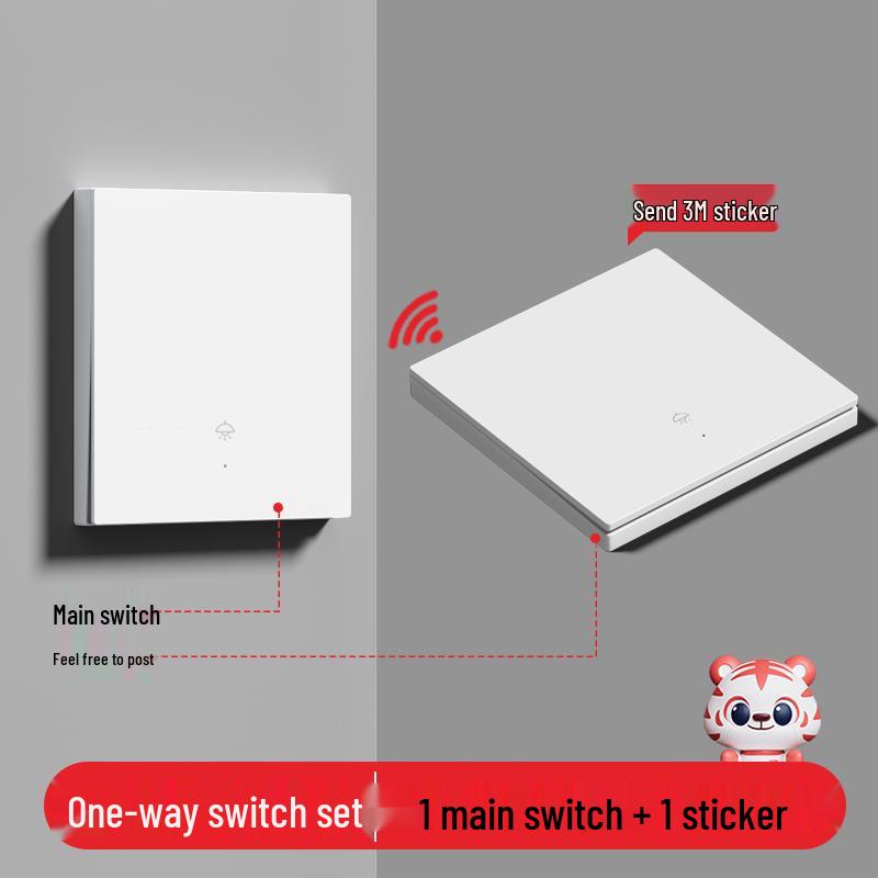 Smart Wireless Double Control Light Switch - No Wiring Needed, 220V Remote Master-Slave System