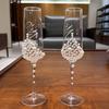 2PCS White Pearl Champagne Glasses Luxurious Sparkling Wine Glasses Stylish Sweet Wine Glasses Cocktail Stem Glasses