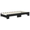 Vidaxl Extendable Sofa With Drawers, Black, 90X200 Cm, Fabric