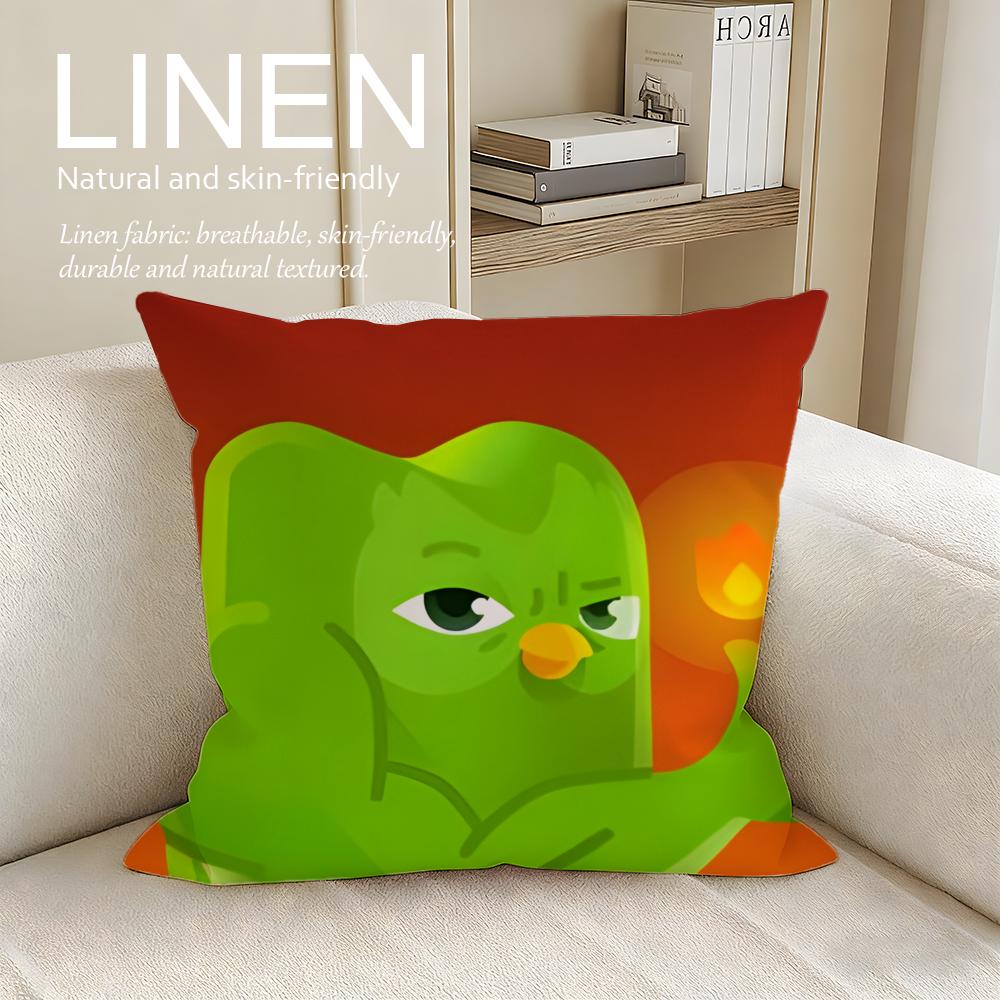 Game Duolinggo Cushion Cover Pillowcase Set Pcs x x Breathable Washable Sofa Cushion Cover