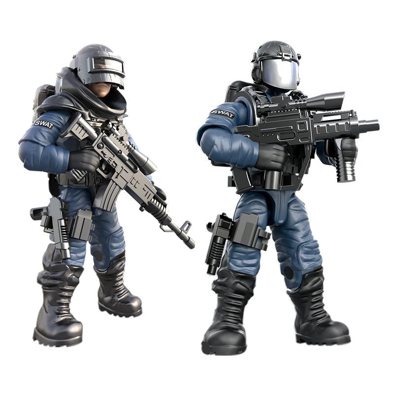 New WW2 Special Force SWAT Police Military Building Block World War 2 USA Army Soldier Figure MOC Block Brick Toy For Children