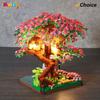 Mini Sakura Tree Building Blocks Set Diy Cherry Blossom Bricks With Light Treehouse Model Ornament Romantic Gifts For Girlfriend