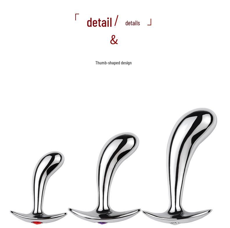 Aluminiumlegierung G-Punkt Flirt Metall Daumenanker Analplug für Weibliche Outdoor Selbstbefriedigung