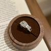 Brushed Belt Buckle Ring Ins Luxury Diamond Internet Celebrity Index Finger Open Ring