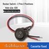 Waterproof Round Boat Rocker Switch with Illuminated Button, 2 Pins, 6A 250V, 20mm Hole