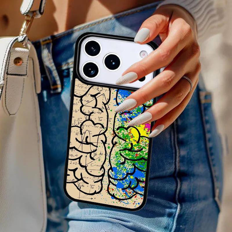 Vintage Anatomy Heart Cardiac Brain Nurse Phone Case For iPhone 17 Air 14 15 13 12 Max Cover For Apple 16e 11 Pro Max Plus Coque