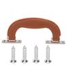 Vintage Suitcase Handle Sturdy Durable Black Trunk Pull Handle Imitation Leather Brownish Plastic Luggage Handles