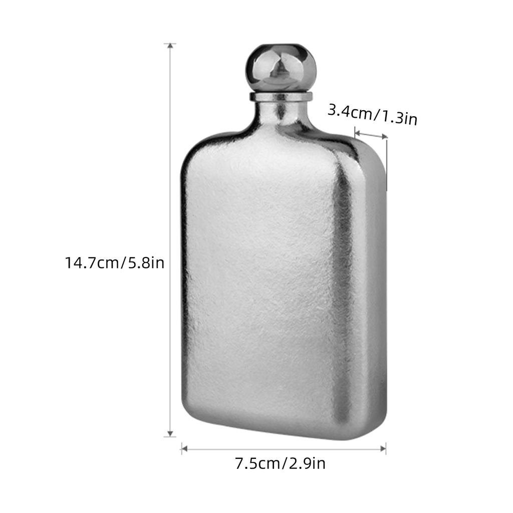 Titanium Flask 230ml with Funnel Ultra-Light Portable Wine Flask Health Selection Whiskey Flask for