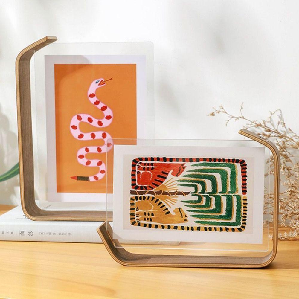 Clear Acrylic Photo Frame DIY Picture Display Frame Double-side Photo Frame Photo Decor
