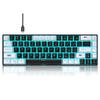 68-Key Wired Mechanical Gaming Keyboard - Hot-Swappable Blue Switches, Dual-Color Injection Keycaps, Ice Blue Backlight