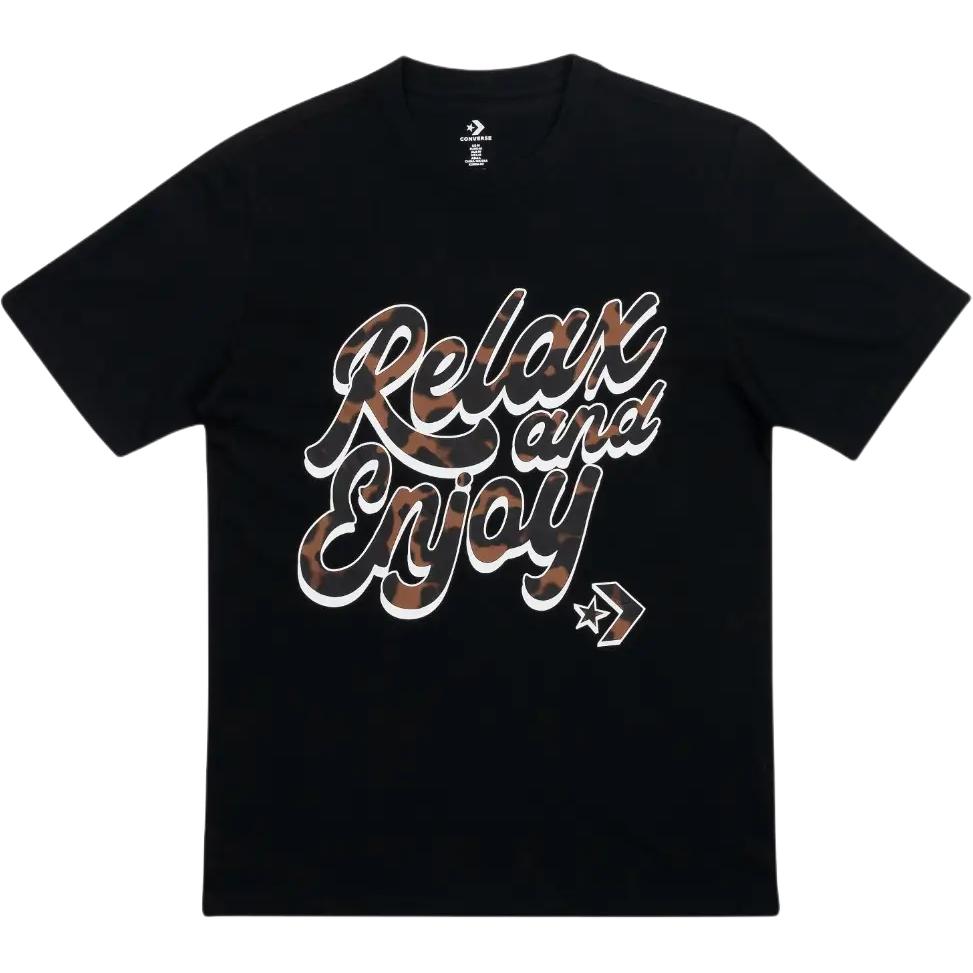 

New Converse T Shirts Women s Black 10026161-A01 M