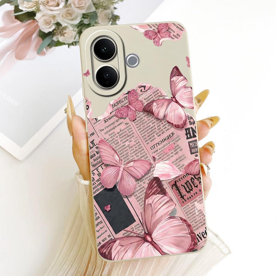 Butterfly Love Heart Bow Phone Case For Vivo V60 Lite 4G 5G V2530 / Vivo V60 V2511 T4 Pro Back Cover Soft Camera Protected Funda