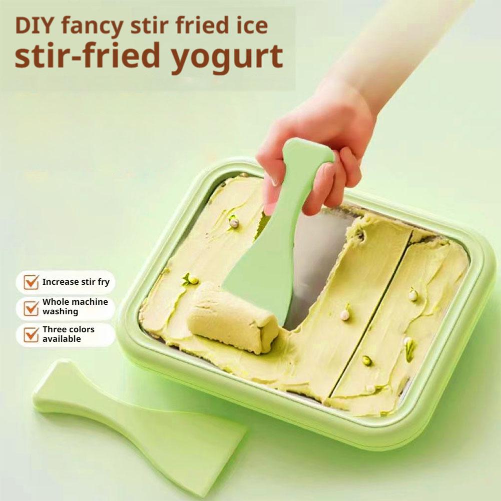 Eisrollenmaschine Tragbar Interaktiv 304 Edelstahl DIY Sweet Spot Pfanne Kühlplatte für Kinder Geburtstag Zuhause Familie Sorbet