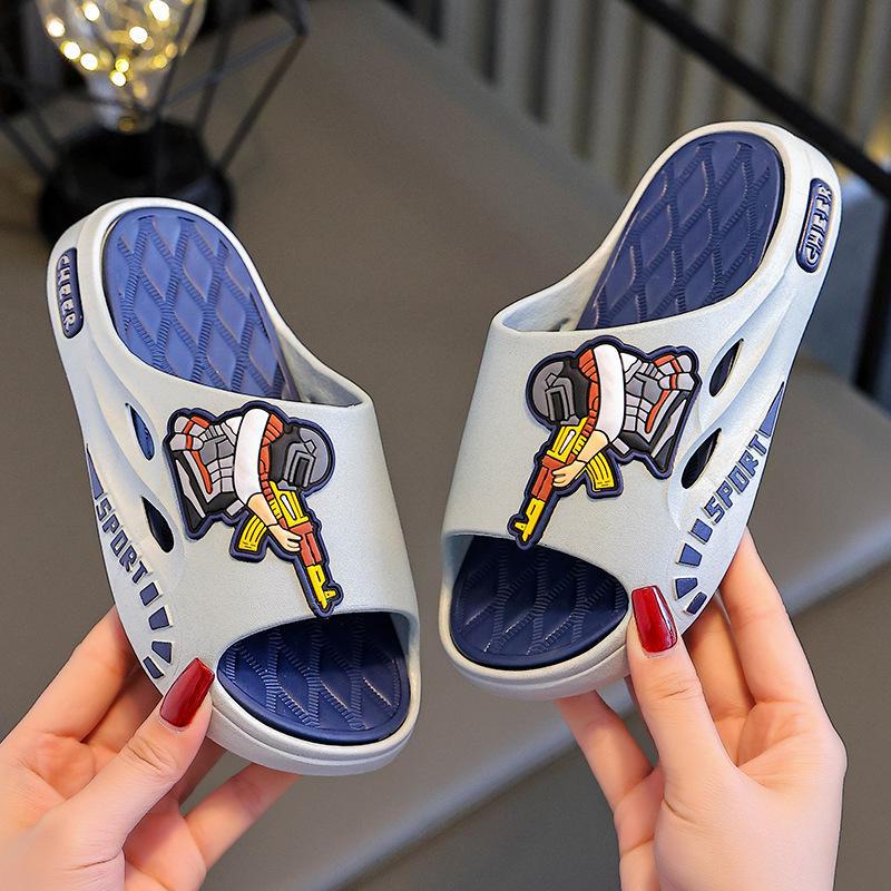 Kids Non-Slip Cartoon Slippers for Indoor & Bath - Cute Summer Design for Boys, Girls & Parent-Child