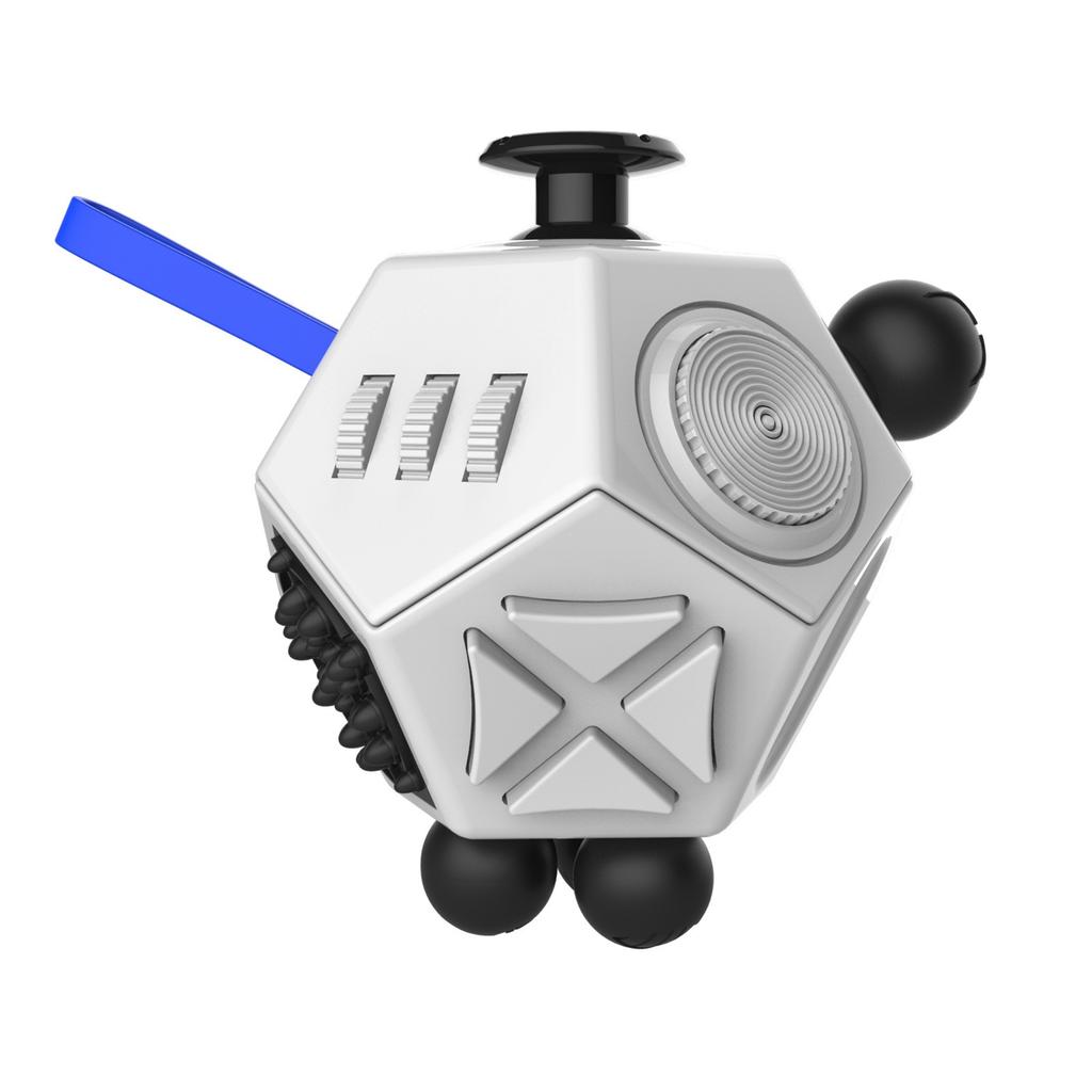 Würfel Fidget EDC Anti-Stress Lindernde Spielzeuge Angst Antistress Sensorisches Fidgeting Würfelspielzeug für Kinder Erwachsene Fokus 12 Seiten