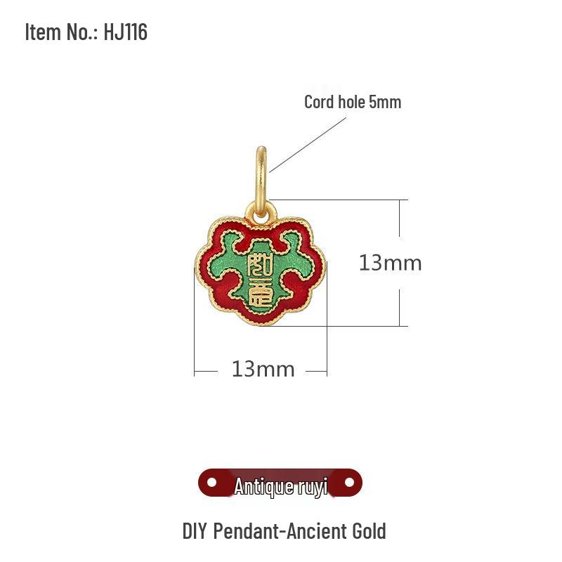 Ancient Gold Sand Cloisonné Beads for DIY Jewelry: Small Drop Pendant Necklace & Bracelet Accessories