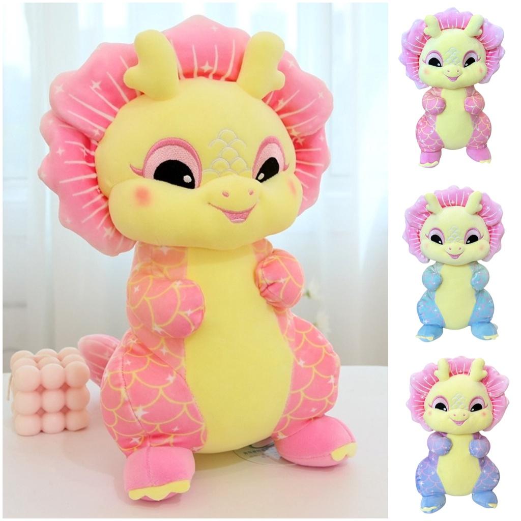 Cute Fluffy Dragon Plush Toy For Chinese New Year Celebrations 35cm Height
