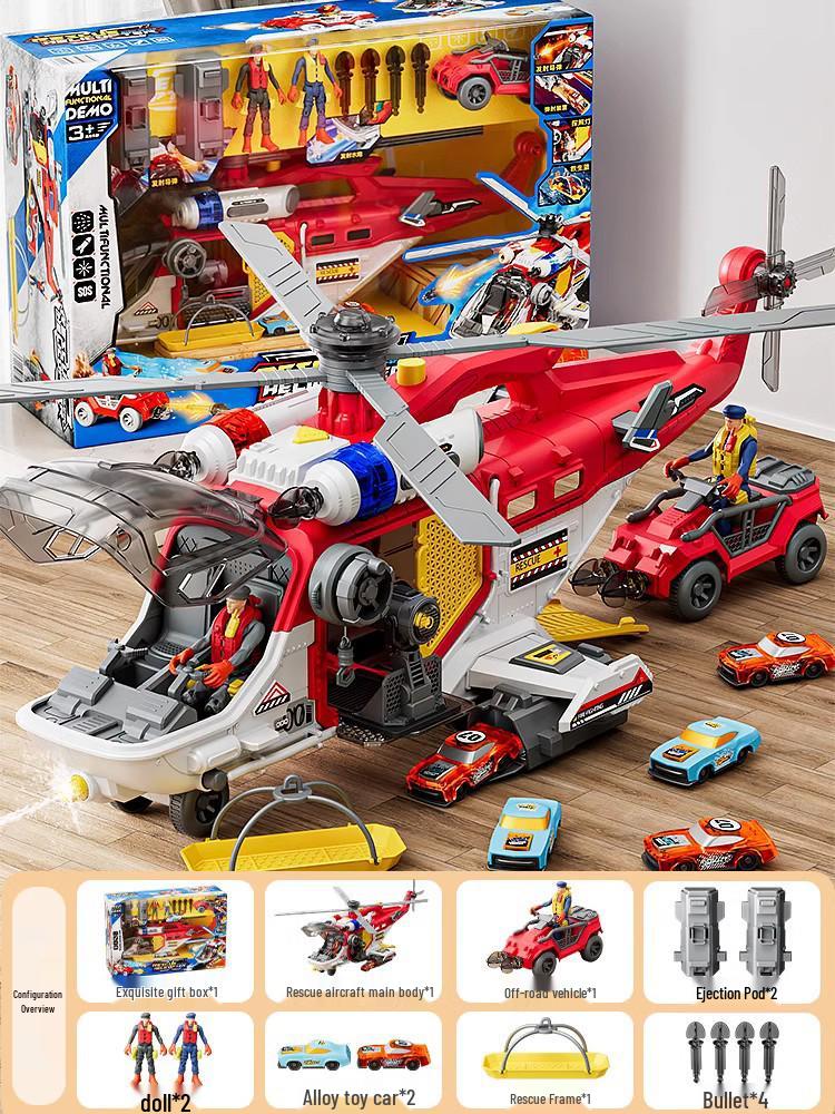 Sam s Large Multifunctional Fire Truck Toy: Educational Alloy Car Track Gift for Boys - Ideal for June 1st Children s Day
