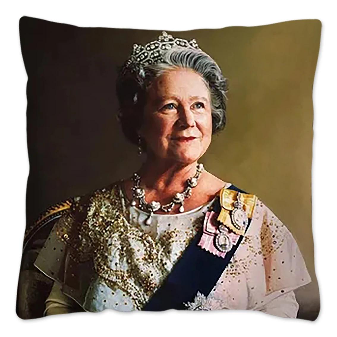 

Queen Elizabeth Pillow Case Home Decoration Polyester Cushion Cover for Sofa Livingroom Throw Pillow Cover Housse De Coussin 16x16in 40x40cm